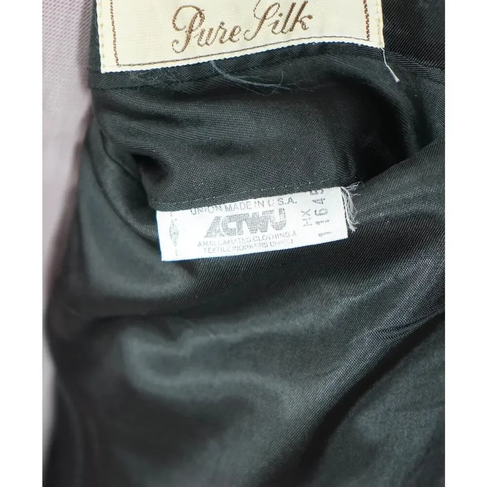 BROOKS BROTHERS - *VINTAGE* Black PURE SILK Blazer - 44L